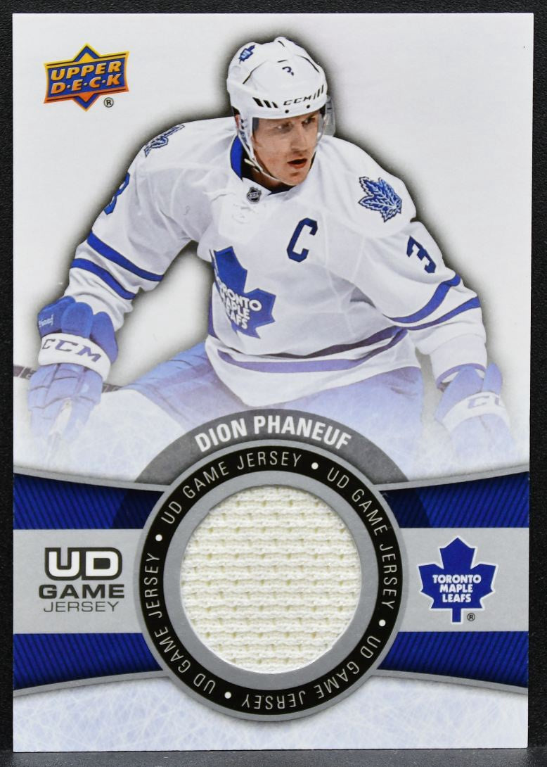 2015-16 Upper Deck Series 2 UD Game Jerseys Dion Phaneuf Maple Leafs Jersey 2693