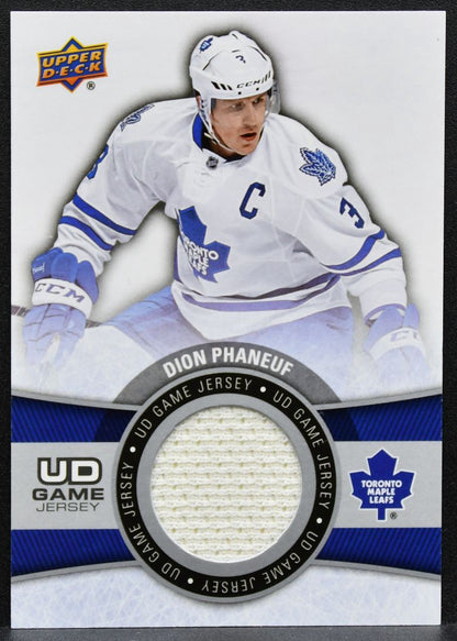 2015-16 Upper Deck Series 2 UD Game Jerseys Dion Phaneuf Maple Leafs Jersey 2693