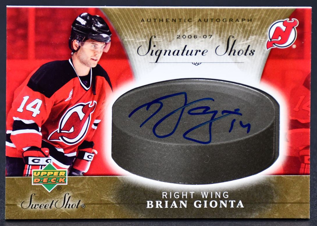 2006-07 UD Sweet Shot Signature Shots Brian Gionta SS-BG Auto