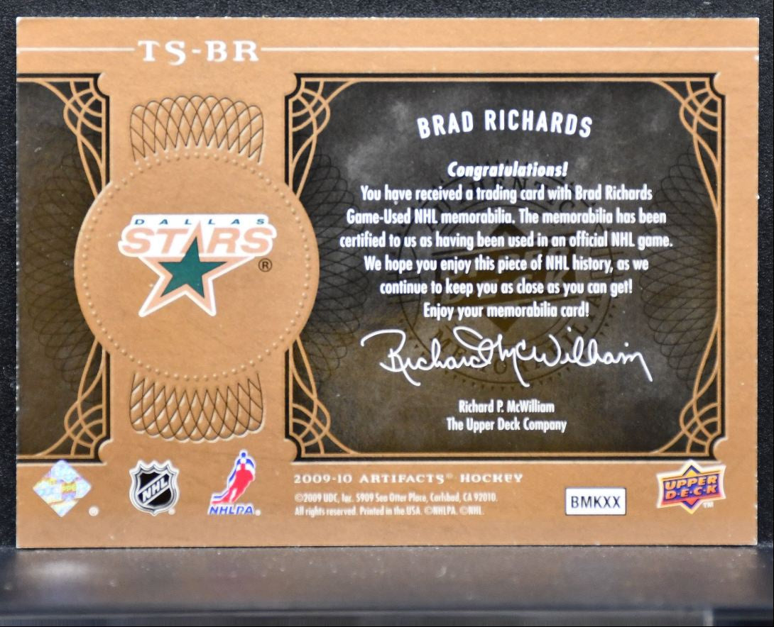 2009-10 Upper Deck Artifacts Treasured Swatches Brad Richards Stars Jersey 2028