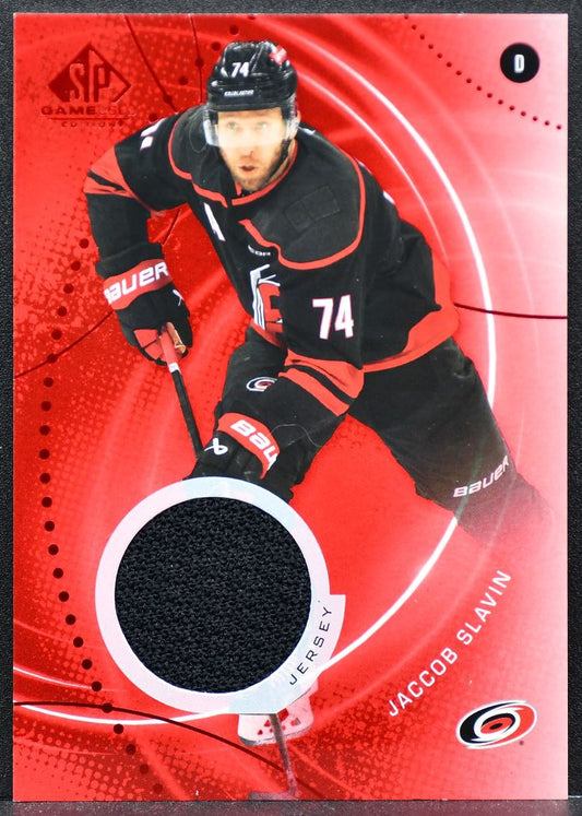 2025-26 SP Game Used Red Jersey Jaccob Slavin 101 Jersey 0176