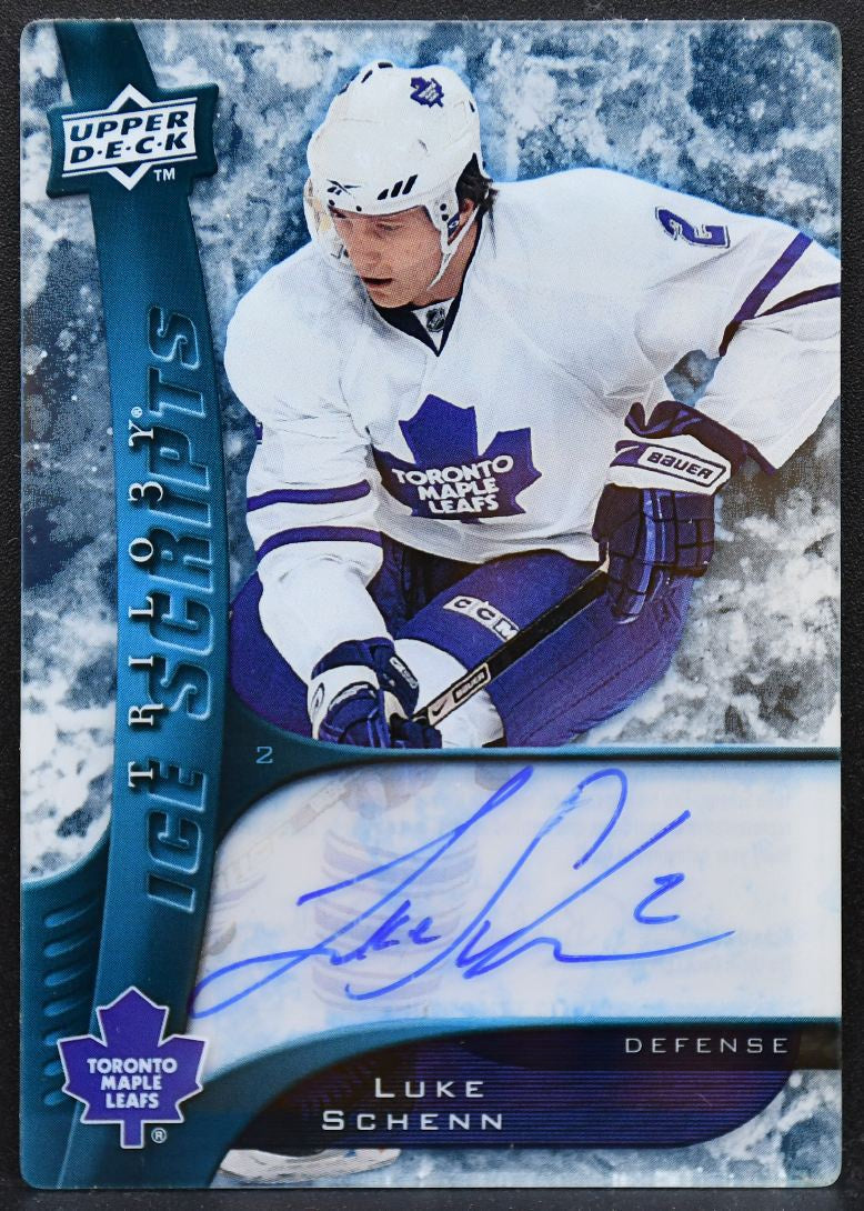 2009-10 Upper Deck Trilogy Ice Scripts Luke Schenn IS-LS Maple Leafs Auto 9383