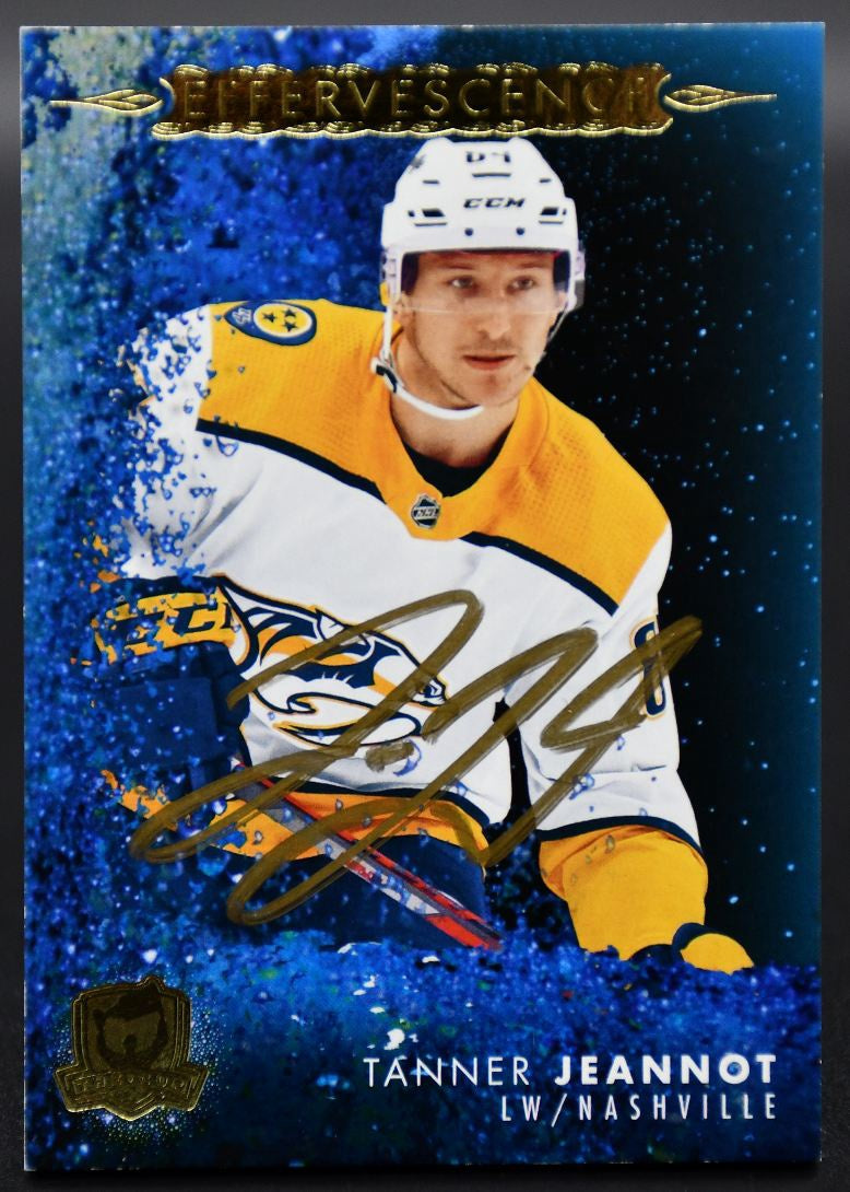 2021-22 UD The Cup Tanner Jeannot EF-TJ Nashville Predators Auto