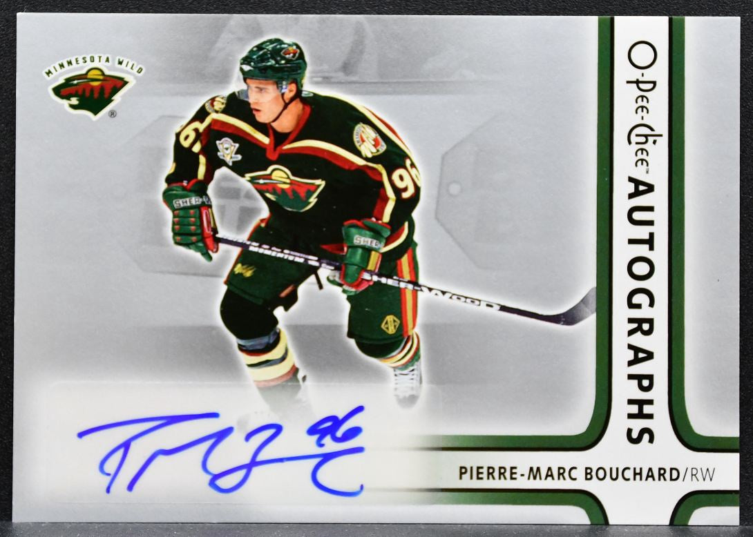 2006-07 O-Pee-Chee Autographs Pierre-Marc Bouchard A-PB Minnesota Wild Auto 0215