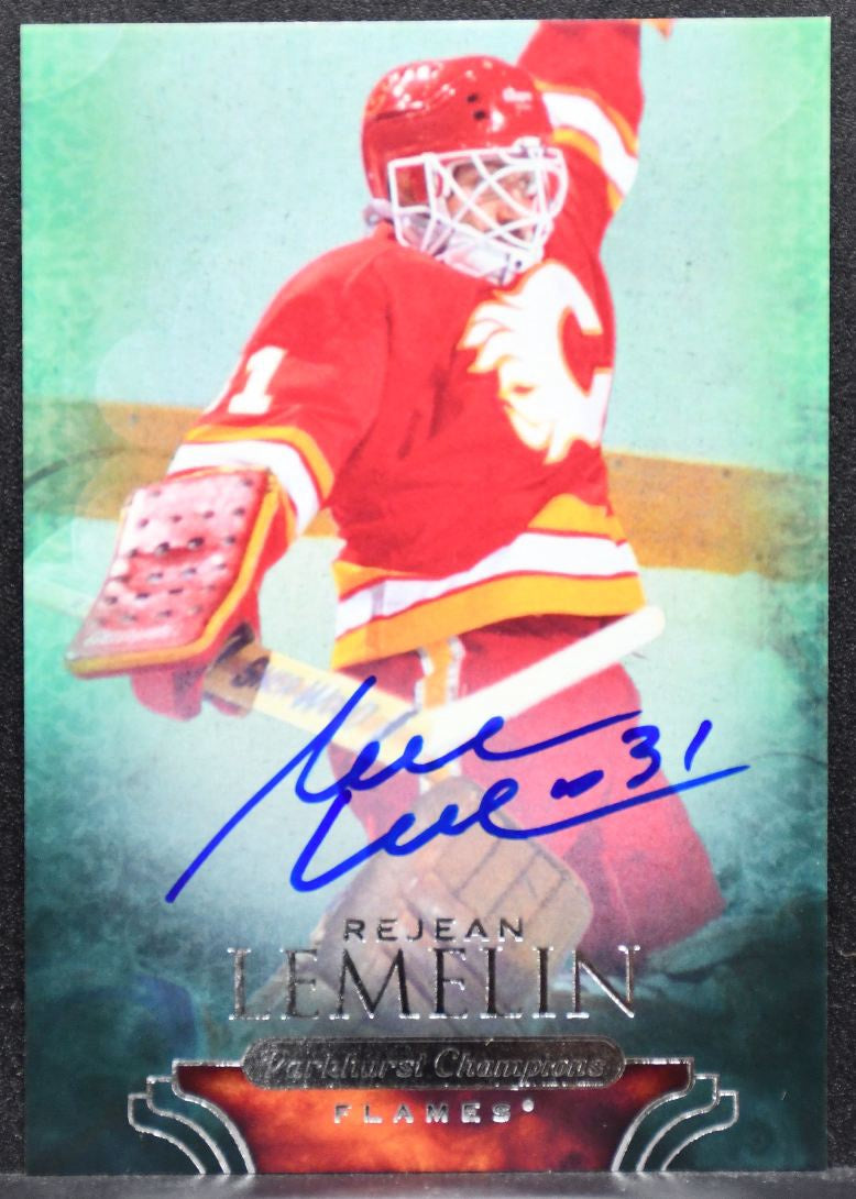 2011-12 Parkhurst Champions Autographs Rejean Lemelin Calgary Flames Auto 5054