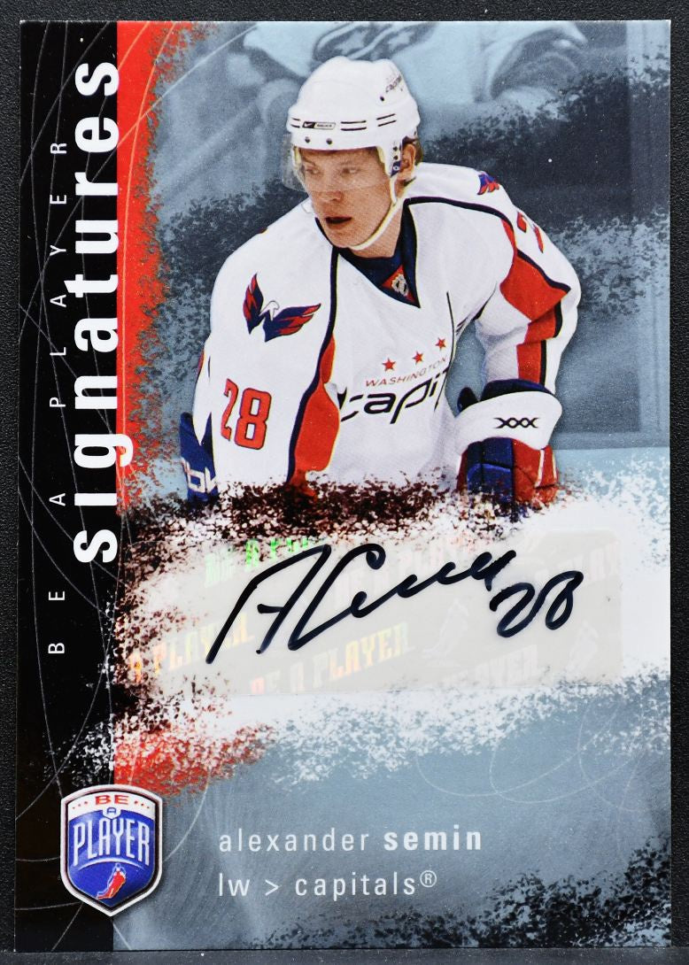 2007-08 UD Be a Player Signatures Alexander Semin S-AS Capitals Auto 1717