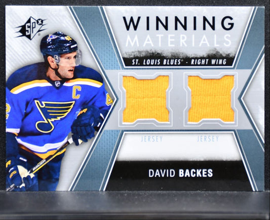 2014-15 SPx Winning Materials David Backes WM-DB St. Louis Blues Jersey 5043