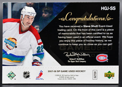 2007-08 SP Game Used Legends Classic Game Patch Steve Shutt HGJ-SS 44/50 Patch