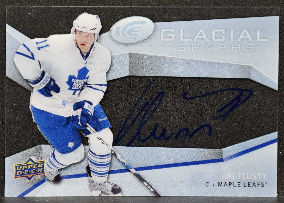 2008-09 Upper Deck Ice Glacial Graphs Jiri Tlusty GG-TL Toronto Maple Leafs Auto 4221
