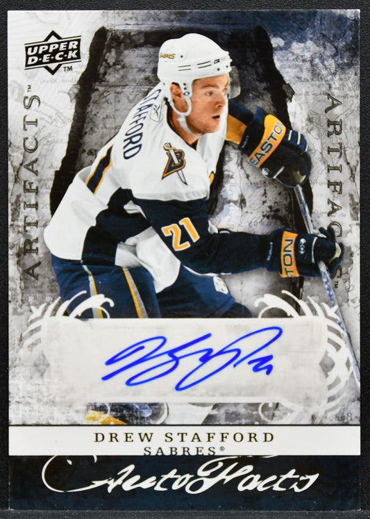 2008-09 Upper Deck Artifacts Auto-Facts Drew Stafford AF-DR Sabres Auto 0291