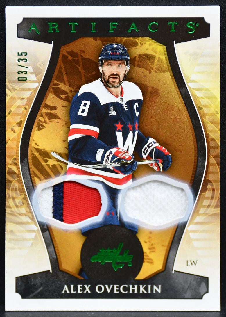 2023-24 UD Artifacts Emerald Materials Ovechkin 124 Capitals 03/35 Patch 3770