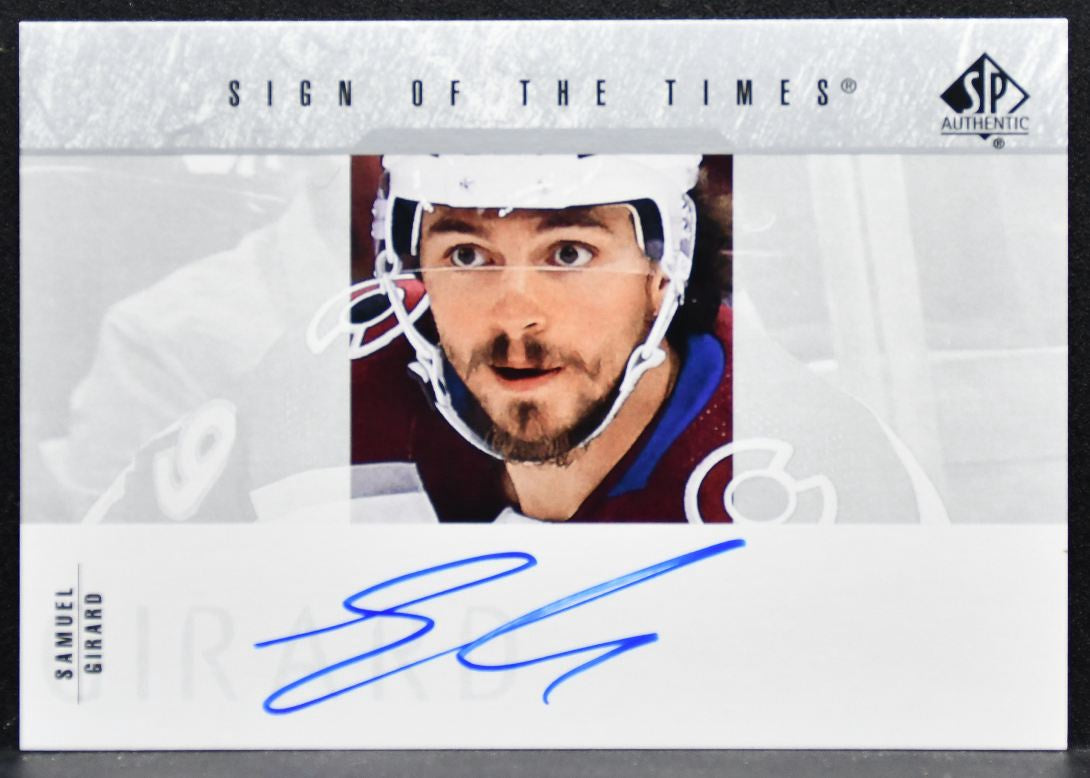 2023-24 SP Authentic Retro Sign of the Times Samuel Girard Avalanche Auto 7010