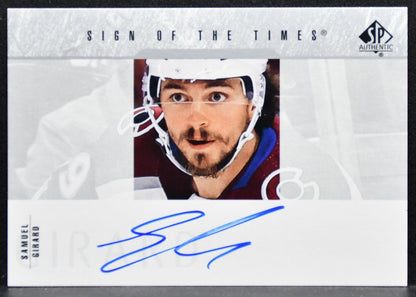 2023-24 SP Authentic Retro Sign of the Times Samuel Girard Avalanche Auto 7010