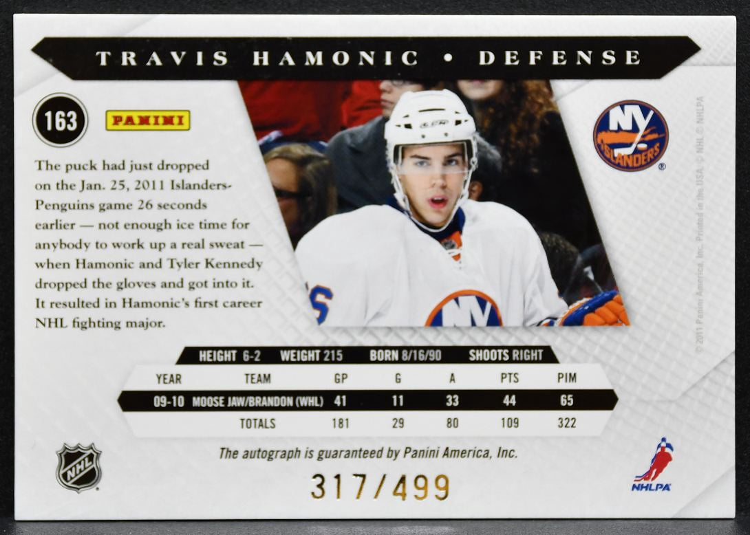 2010-11 Panini Luxury Suite Hamonic 163 New York Islanders RC Auto 317/499 1314