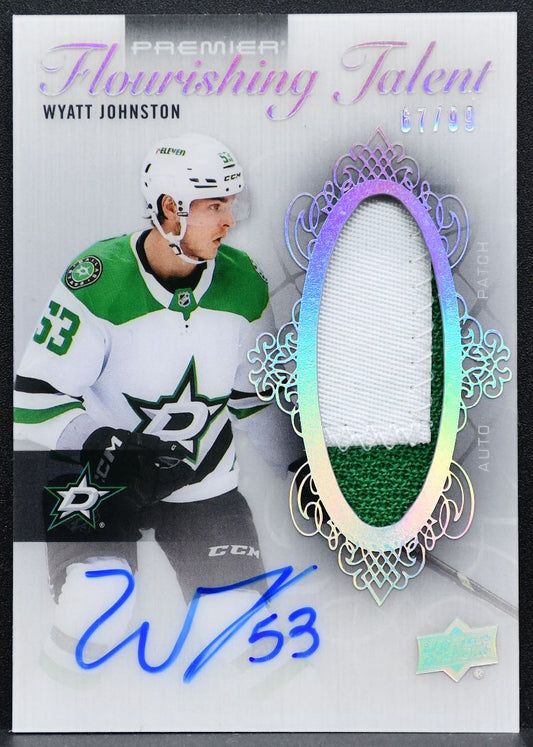 2023-24 UD Premier Flourishing Talent Auto Patch Johnston Stars Auto Patch 5982