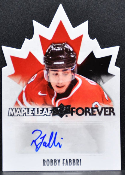 2015-16 UD Team Canada Juniors Maple Leaf Forever Autographs Fabbri Auto 3821