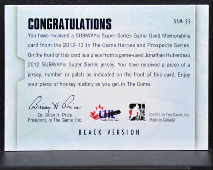 2012-13 ITG Heroes and Prospects Subway Super Series Huberdeau Jersey 3087