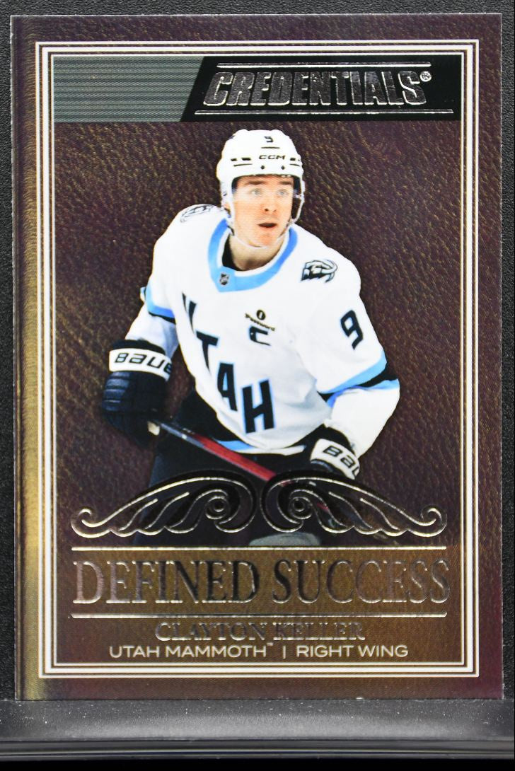 2025-26 Upper Deck Credentials Defined Success Clayton Keller Utah Mammoth 8761