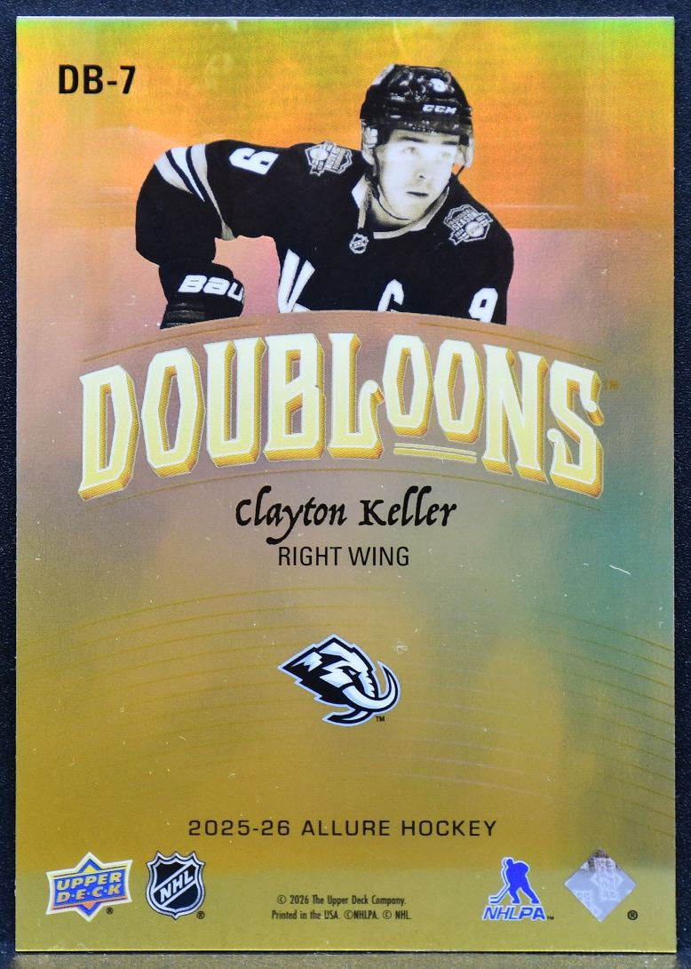 2025-26 Upper Deck Allure Doubloons Clayton Keller DB-7 Utah Mammoth 4890