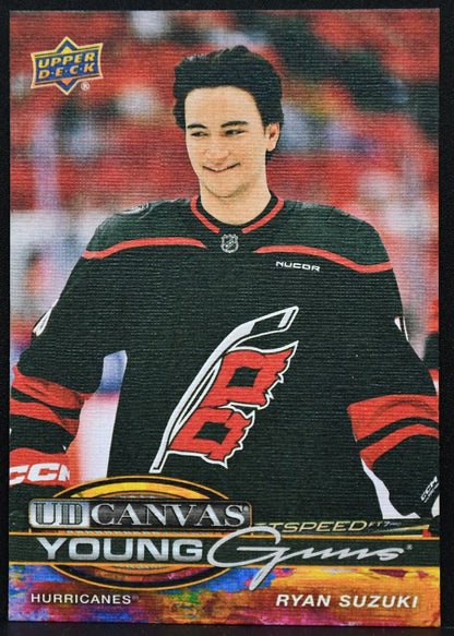 2025-26 UD Series 1 UD Canvas Young Guns Ryan Suzuki C-91 Carolina Hurricanes RC 6712