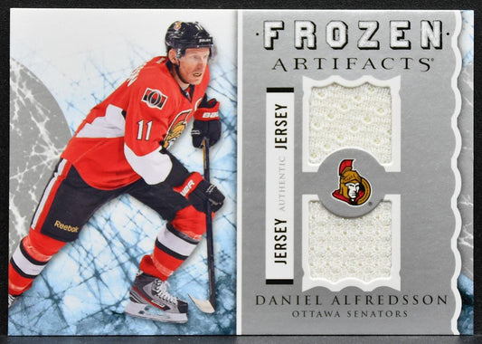 2012-13 UD Artifacts Frozen Jerseys Blue Daniel Alfredsson Senators Jersey 2471