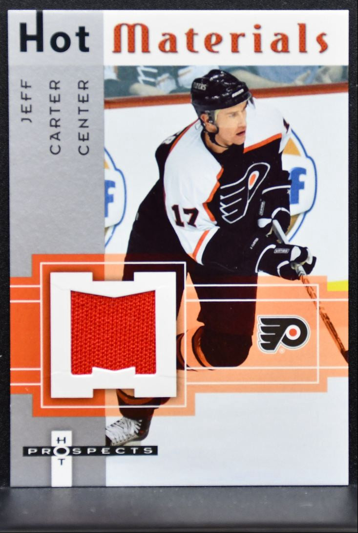 2005-06 Upper Deck Hot Prospects Materials Jeff Carter HM-JC Flyers Jersey 2448