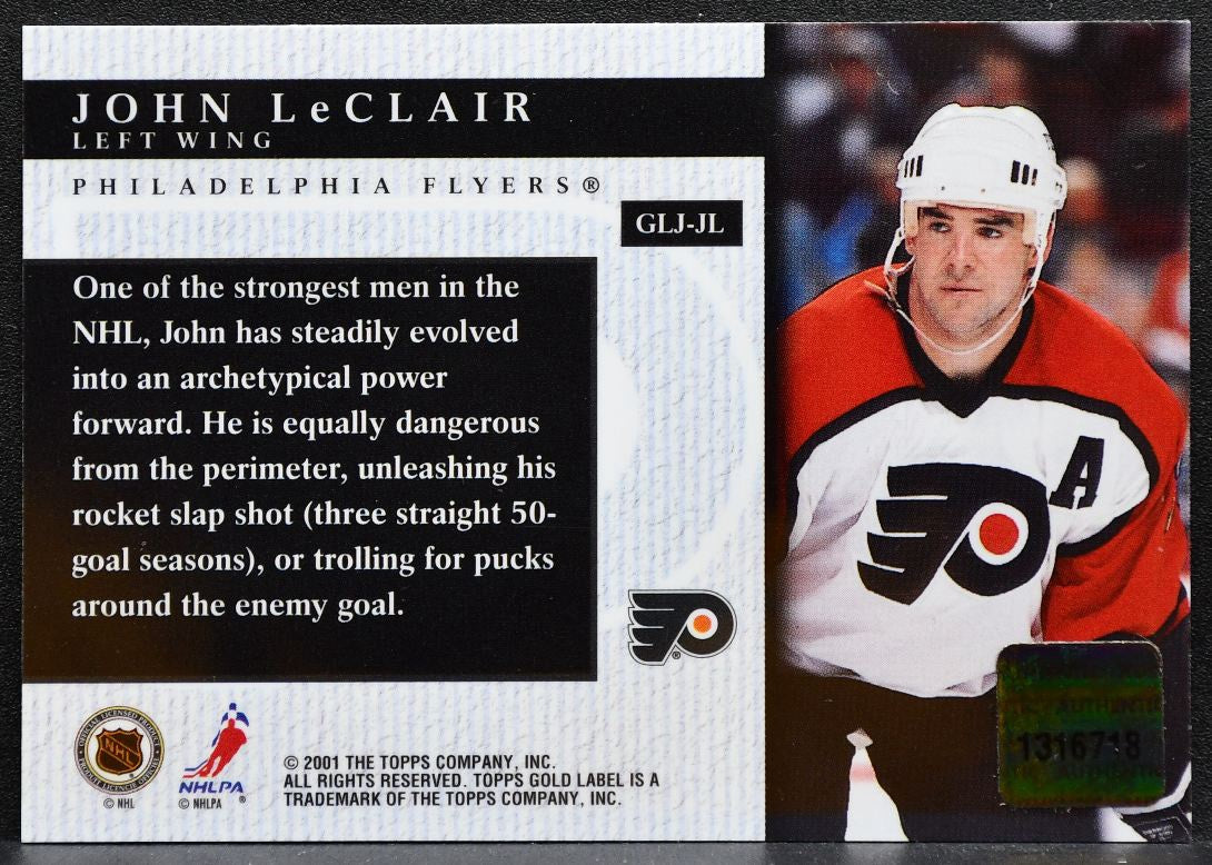2000-01 Topps Gold Label Game-Worn Jerseys John LeClair Flyers Jersey 2608