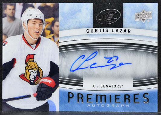 2014-15 UD Ice Premieres Autographs Curtis Lazar IPA-CL Ottawa Senators Auto
