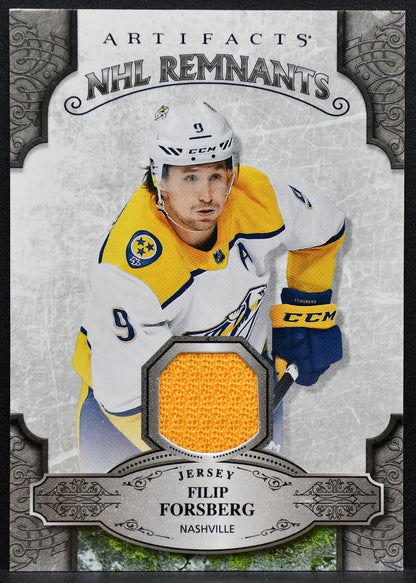 2019-20 Upper Deck Artifacts NHL Remnants Filip Forsberg Predators Jersey 7998