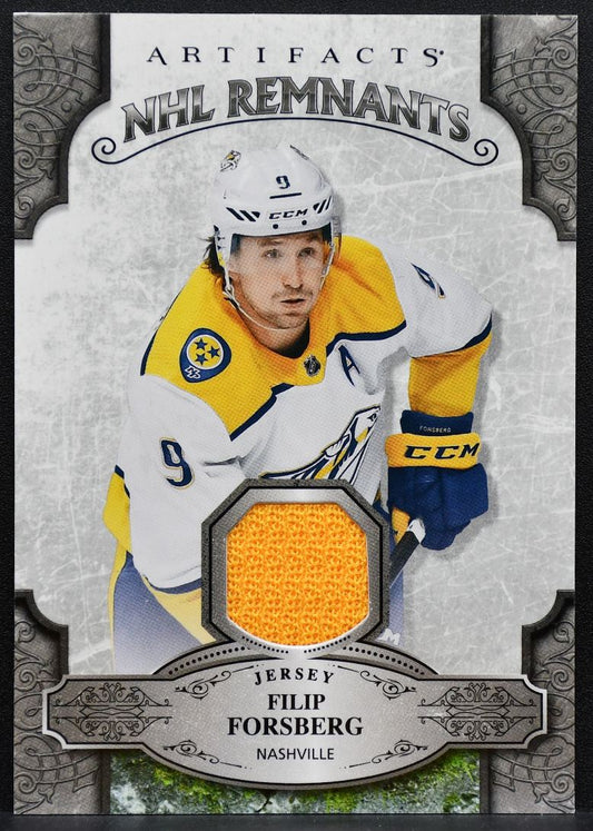 2019-20 Upper Deck Artifacts NHL Remnants Filip Forsberg Predators Jersey 7998