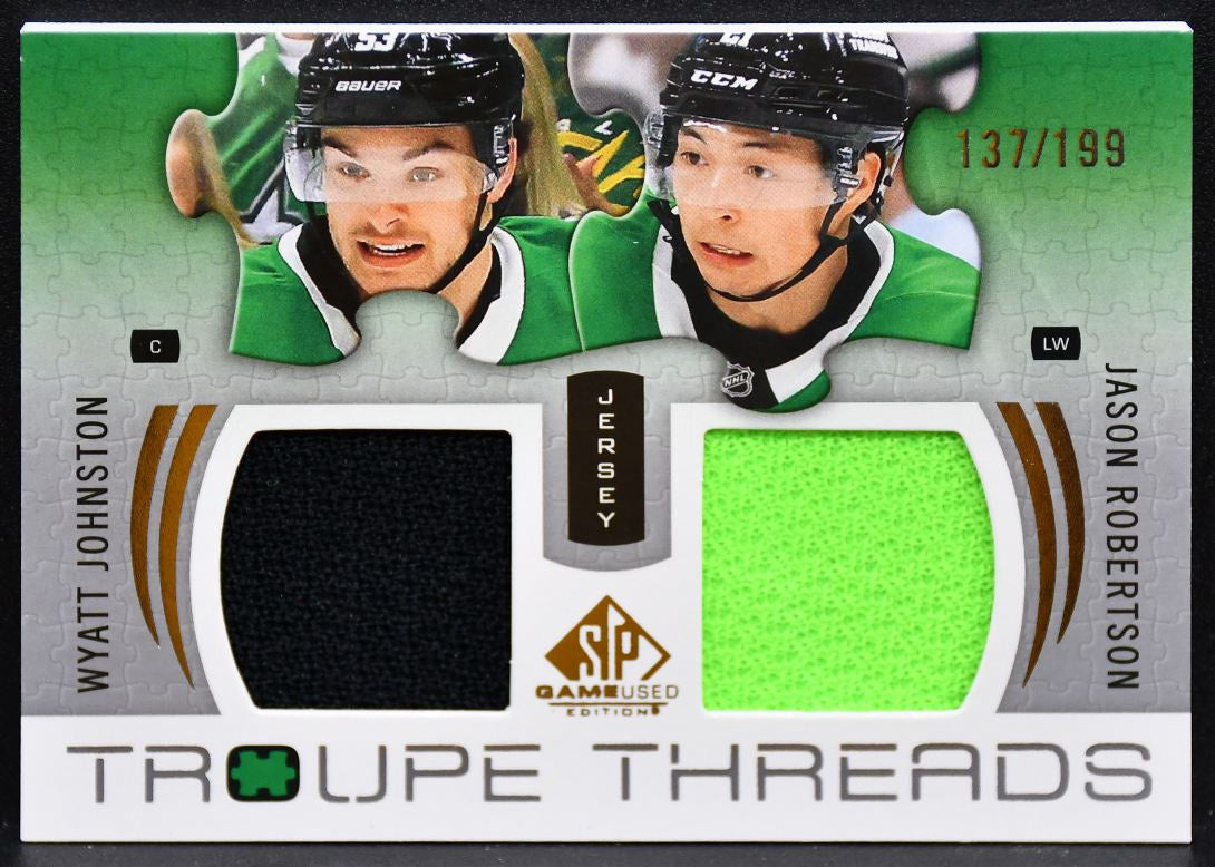 2025-26 SP Used Troupe Threads Johnston / Robertson Stars 137/199 Jersey 3800