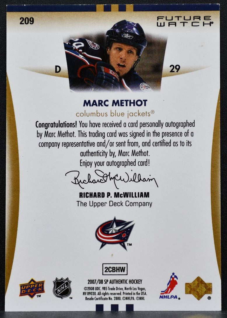 2007-08 SP Authentic Future Watch Auto Marc Methot Jackets RC Auto 573/999 2312