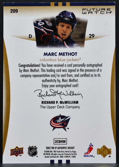 2007-08 SP Authentic Future Watch Auto Marc Methot Jackets RC Auto 573/999 2312