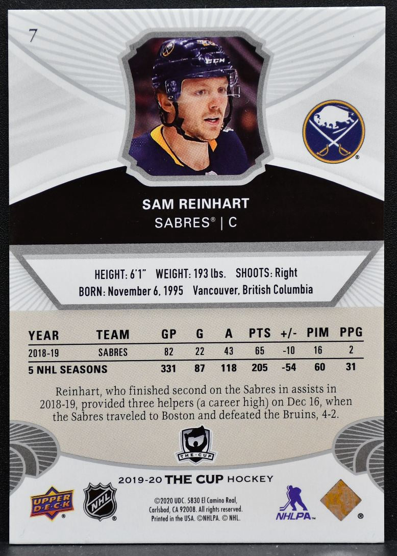 2019-20 Upper Deck The Cup Sam Reinhart 7 Buffalo Sabres 145/249 6694