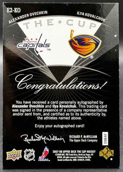 2007-08 UD The Cup Duals Kovalchuk/Ovechkin Atlanta Thrashers/Washington /25