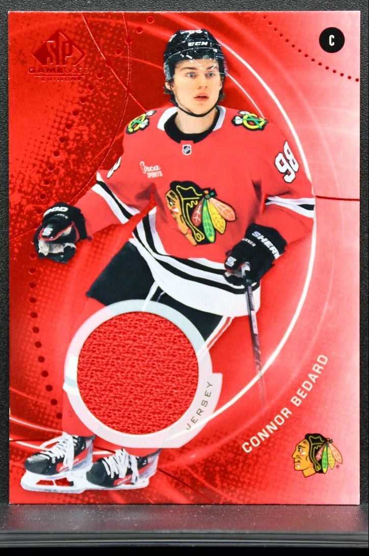 2025-26 SP Game Used Red Jersey Connor Bedard 94 Chicago Blackhawks Jersey 9591