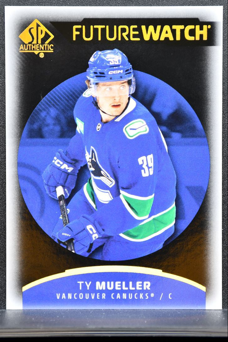 2025-26 SP Authentic Future Watch Mystery Black Ty Mueller 142 Canucks RC 1600