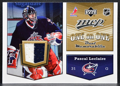 2007-08 UD MVP One on One Jerseys Legace/Leclaire Blues/Jackets Jersey 5741