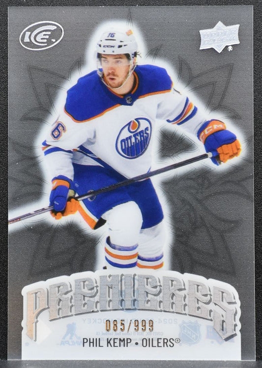 2024-25 Upper Deck Ice Premieres Phil Kemp 172 Edmonton Oilers RC 085/999 1419