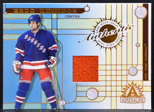2001-02 Pacific Adrenaline Jerseys Eric Lindros 28 New York Rangers Jersey 5463
