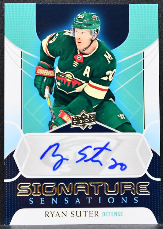 2020-21 Upper Deck Series 1 Signature Sensations Ryan Suter SS-RS Wild Auto 0185
