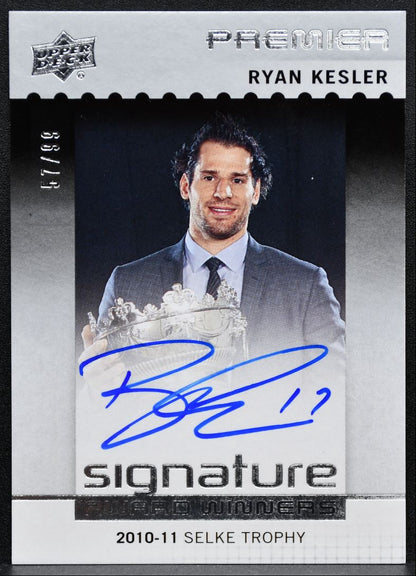 2016-17 UD Premier Signature Award Winners Kesler Canucks Auto /99 6768