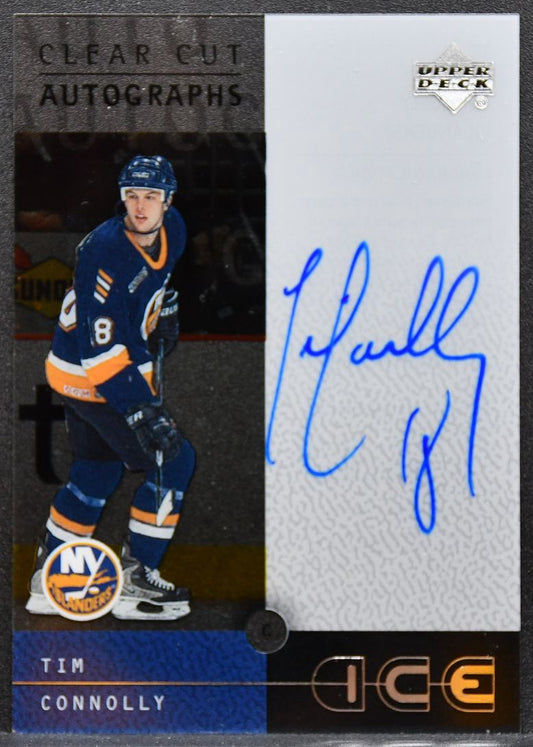 2000-01 Upper Deck ICE Clear Cut Autographs Tim Connolly TC Islanders Auto 2809