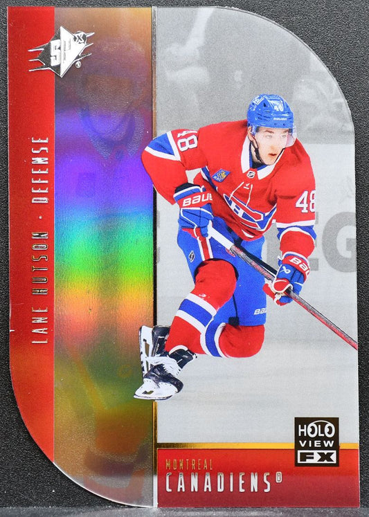 2025-26 SPx HoloView FX Lane Hutson HV-15 Montreal Canadiens 0030