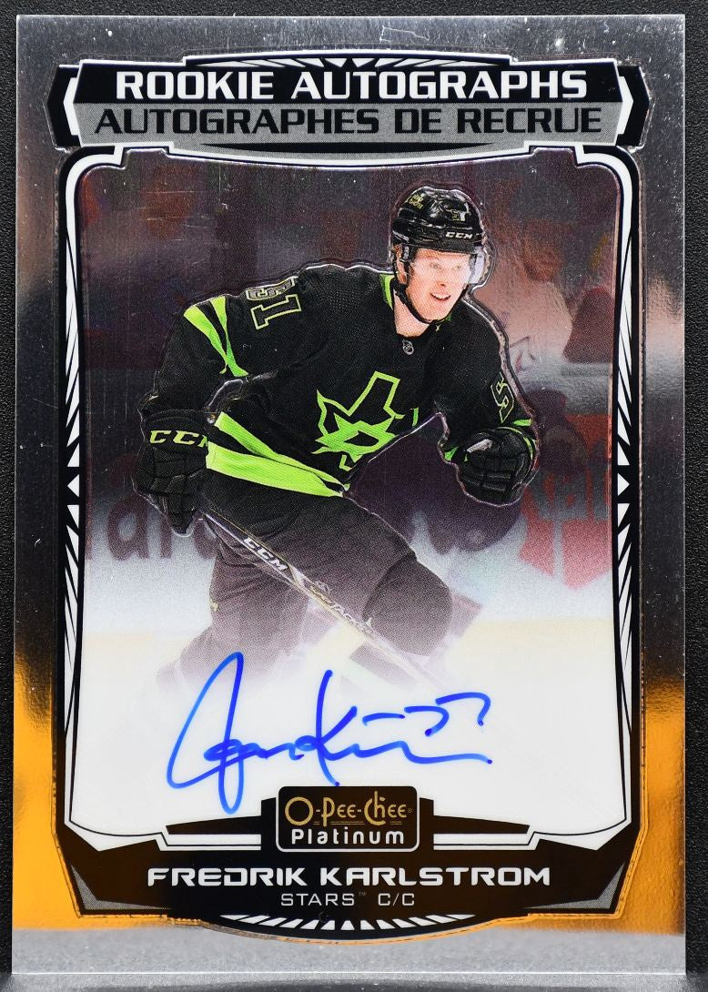 2022-23 O-Pee-Chee Platinum Rookie Autographs Fredrik Karlstrom RC Auto 2381