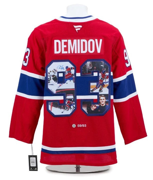 Ivan Demidov Autographed Montreal Canadiens First Goal Art Jersey #/93