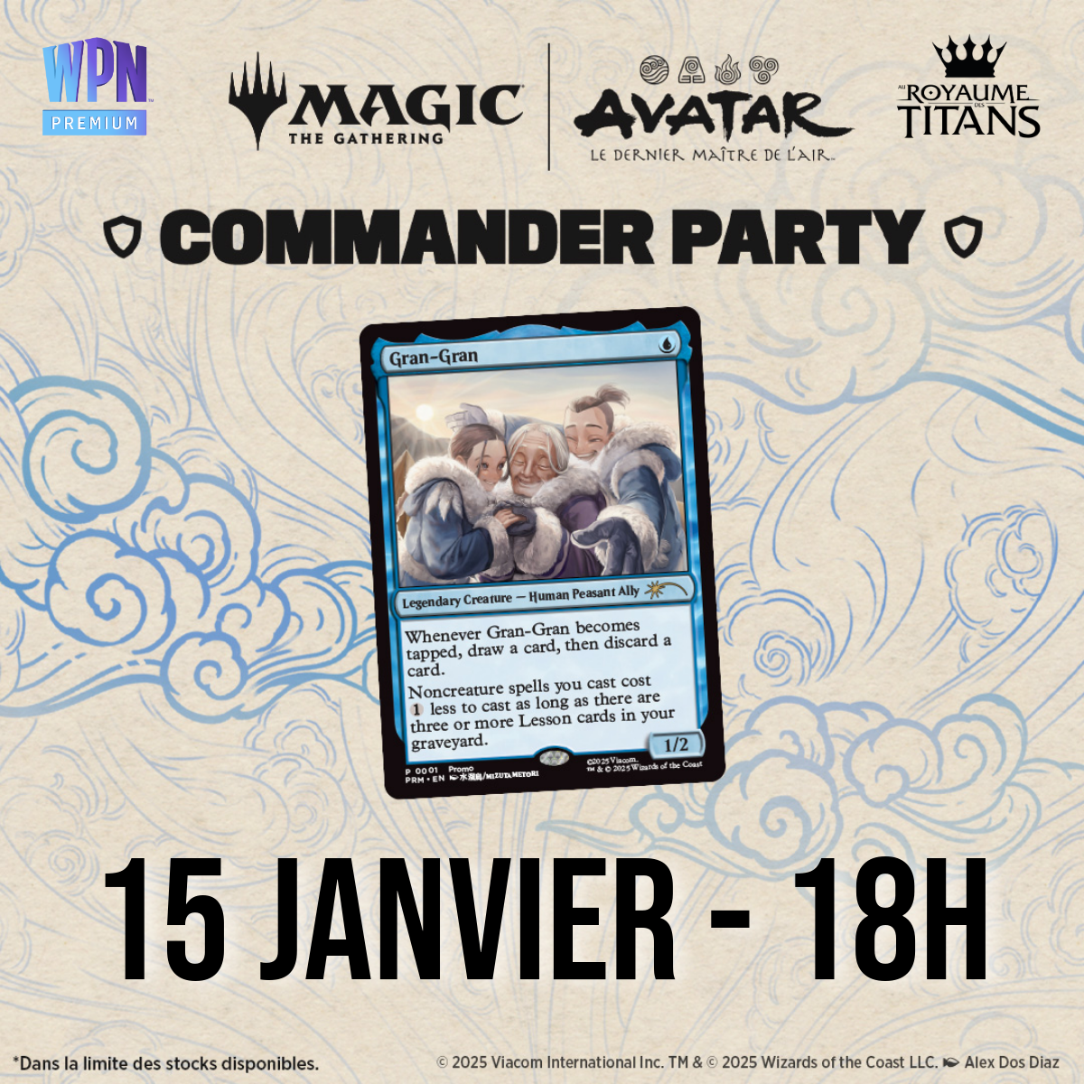 Commander Party Avatar - Jeudi 15 janvier 18h