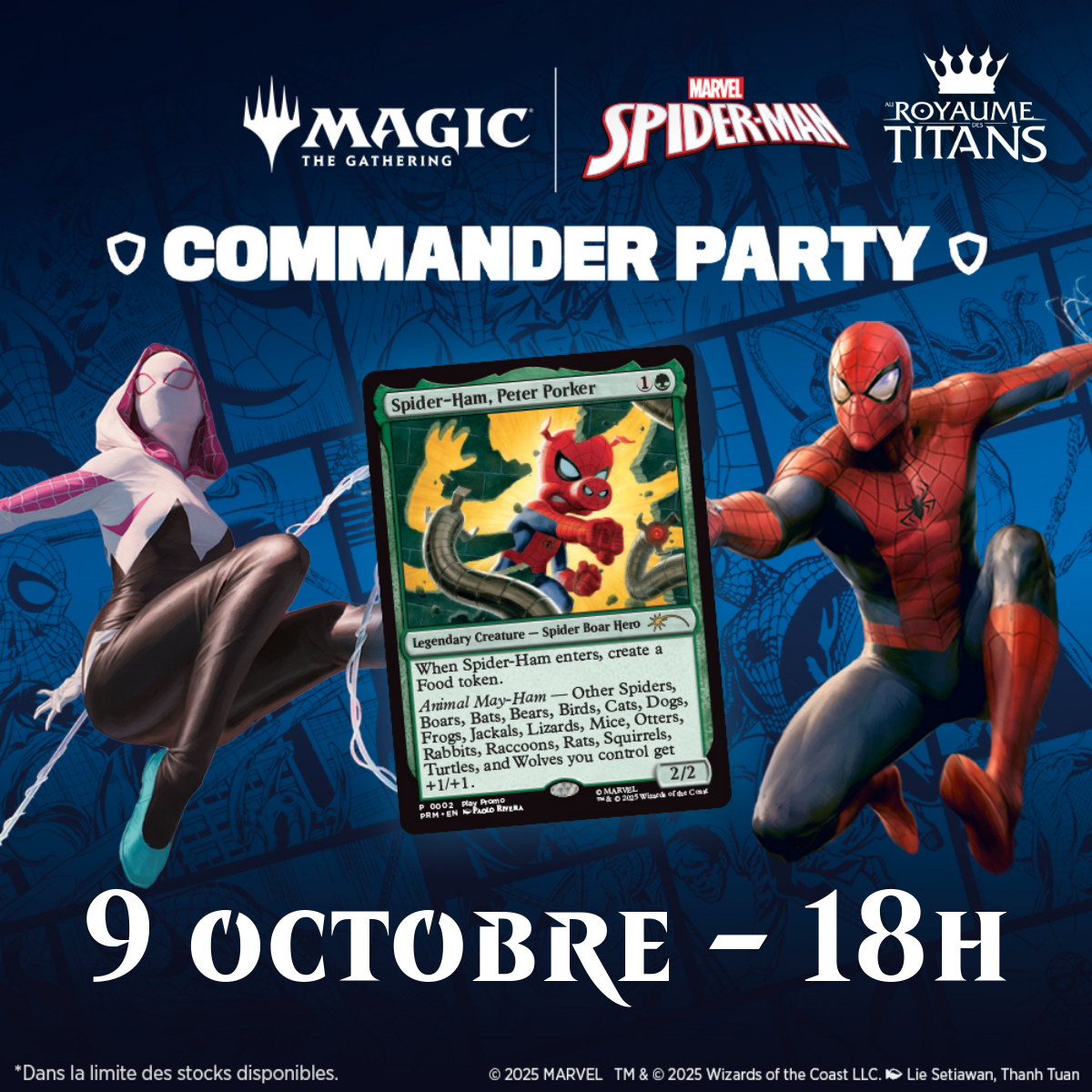 Commander Party Marvel's Spider-Man - 9 octobre 18h