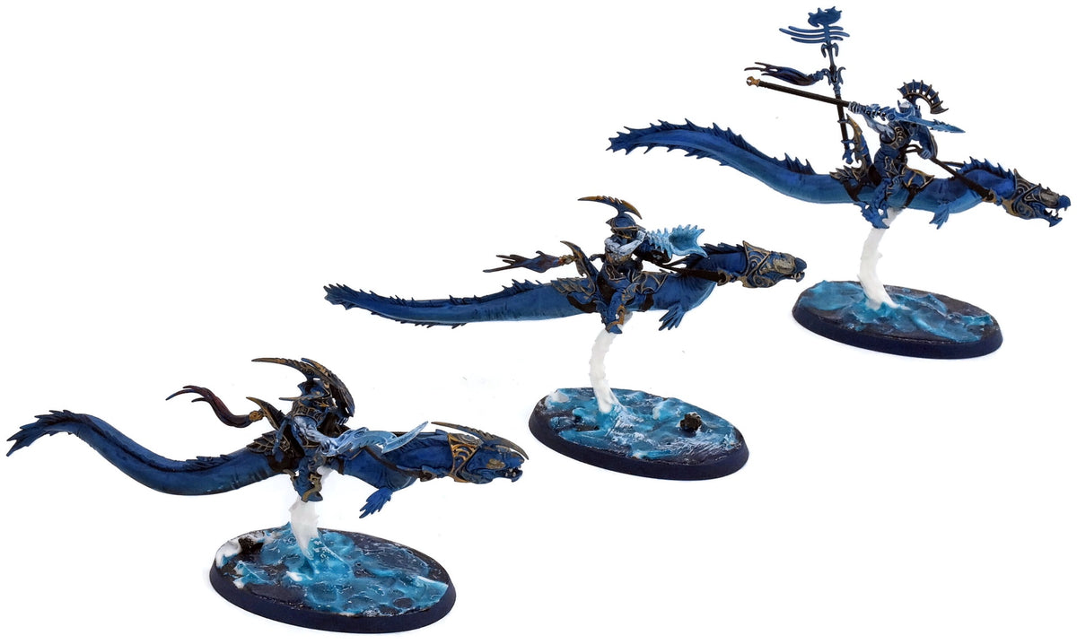 IDONETH DEEPKIN 3 Akhelian Morrsarr Guard #1 WELL PAINTED Warhammer Sigmar 1965