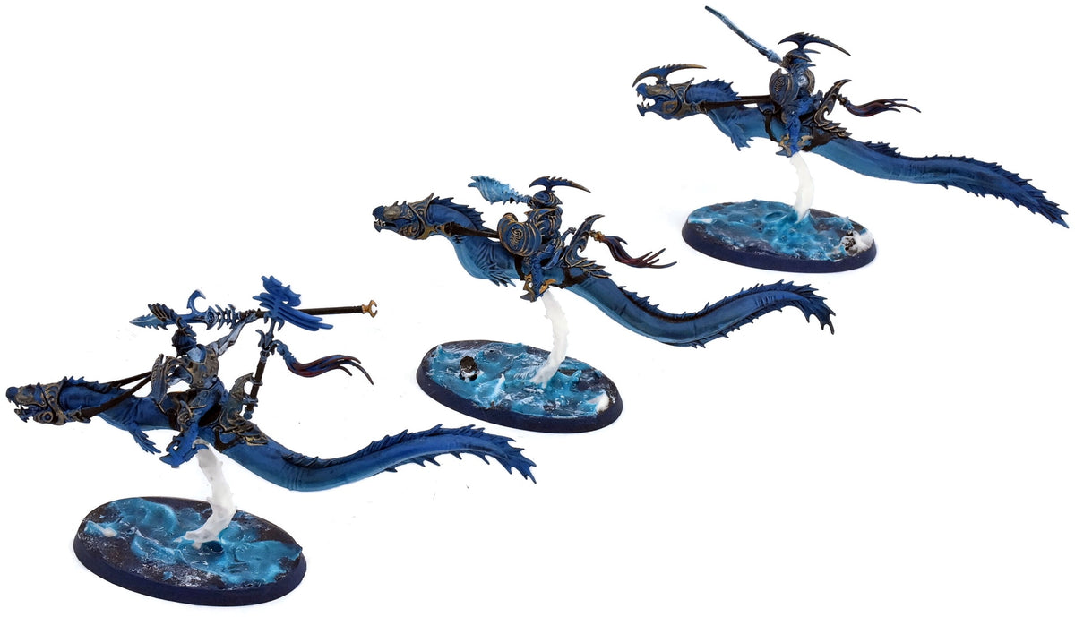 IDONETH DEEPKIN 3 Akhelian Morrsarr Guard #1 WELL PAINTED Warhammer Sigmar 1965